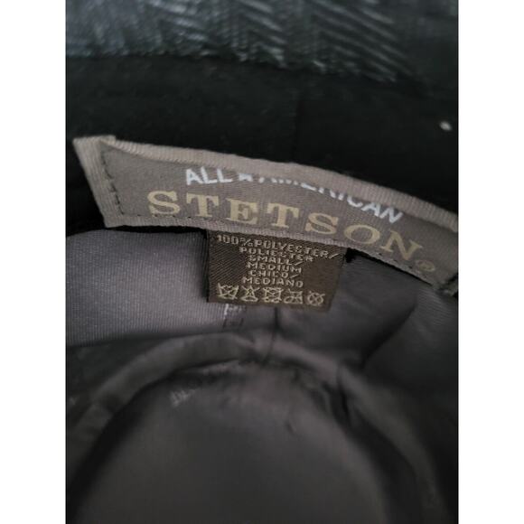 Stetson Fedora Hat Men's Size Small/Medium Polyester Black and Gray All American - Picture 8 of 8